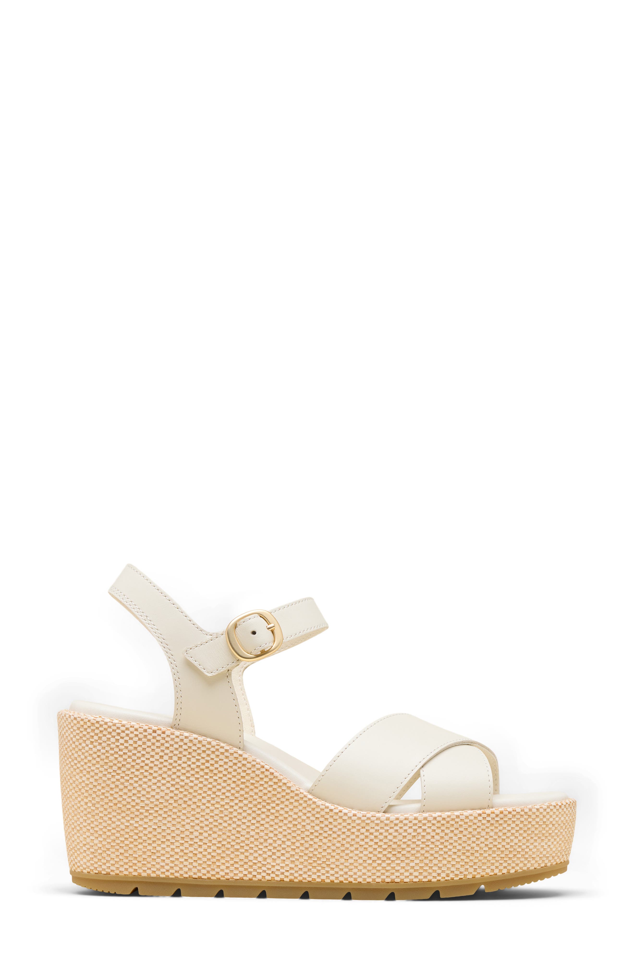 Sunpeak Ankle Strap Platform Wedge Sandal, Alternate, color, CHALK/ GUM
