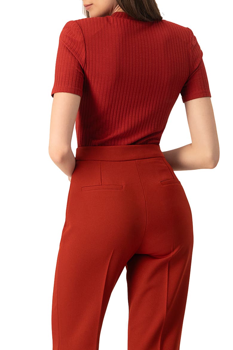Puffed Shoulder Chedrón Top, Alternate, color, Chedron