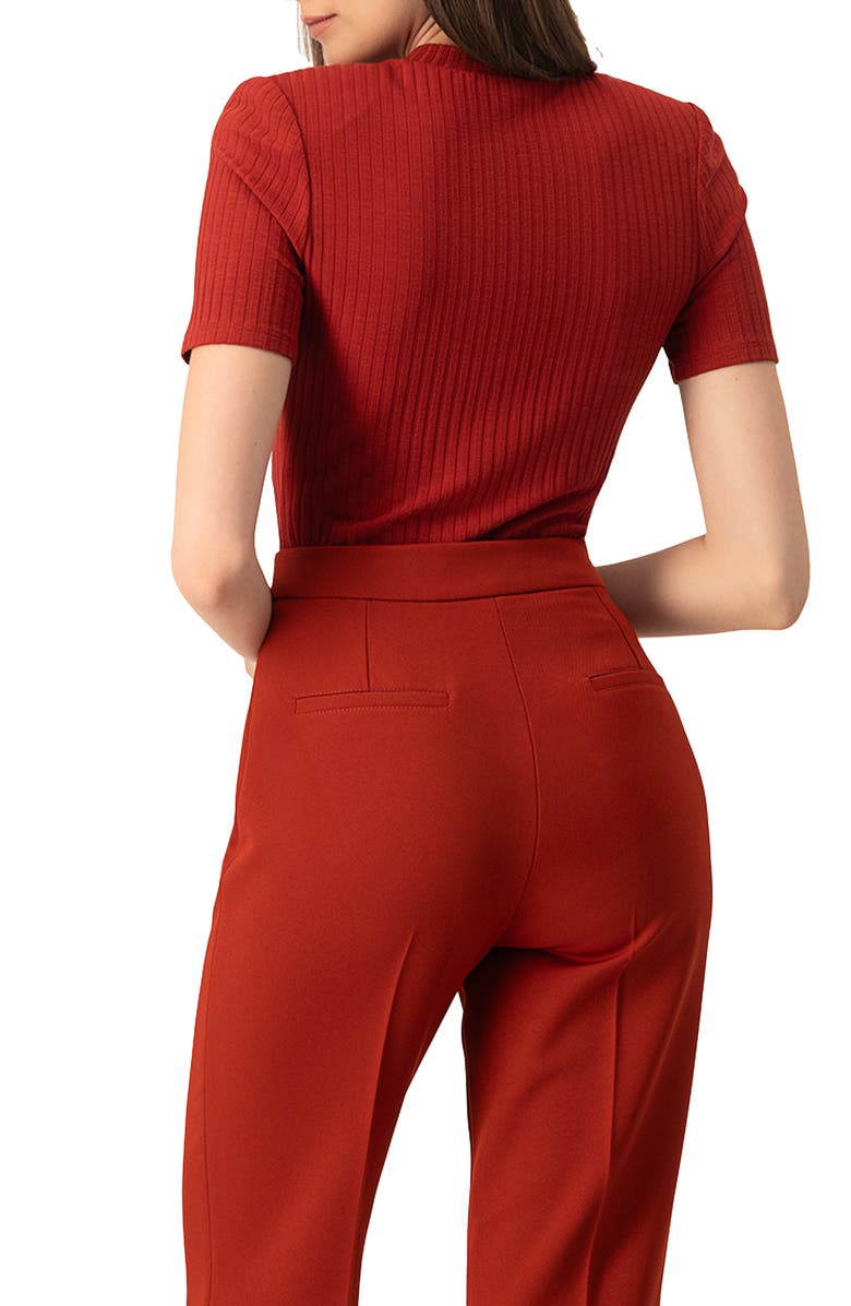 IVONNE Puffed Shoulder Chedrón Top, Alternate, color, 