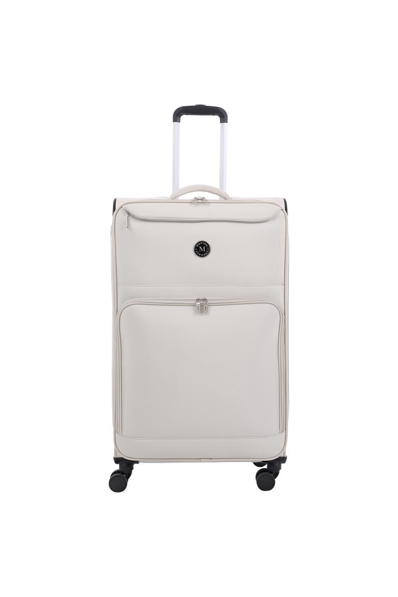 31" Softside Luggage - Extra Large Expandable Spinner Suitcase with 8 Wheels & Front Pockets, Alternate, color, LIGHT GREY