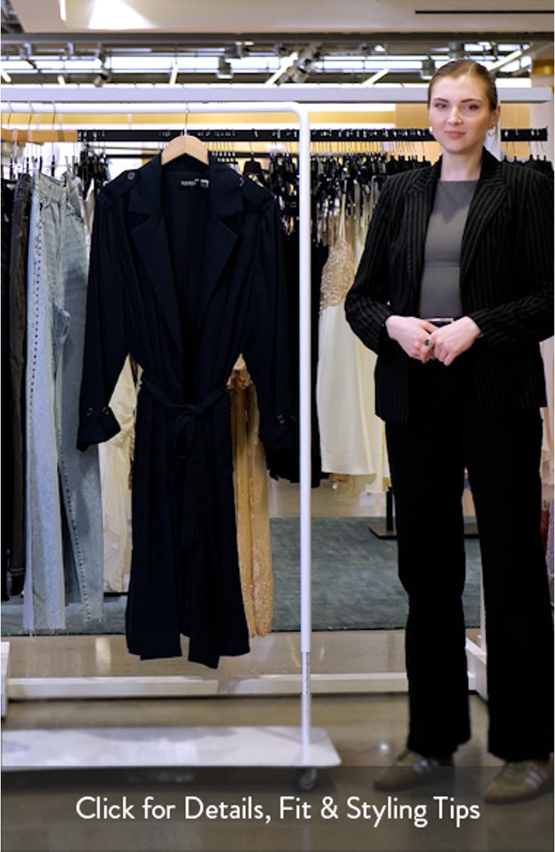 Double-Faced Georgette Wrap Coat, sales video thumbnail