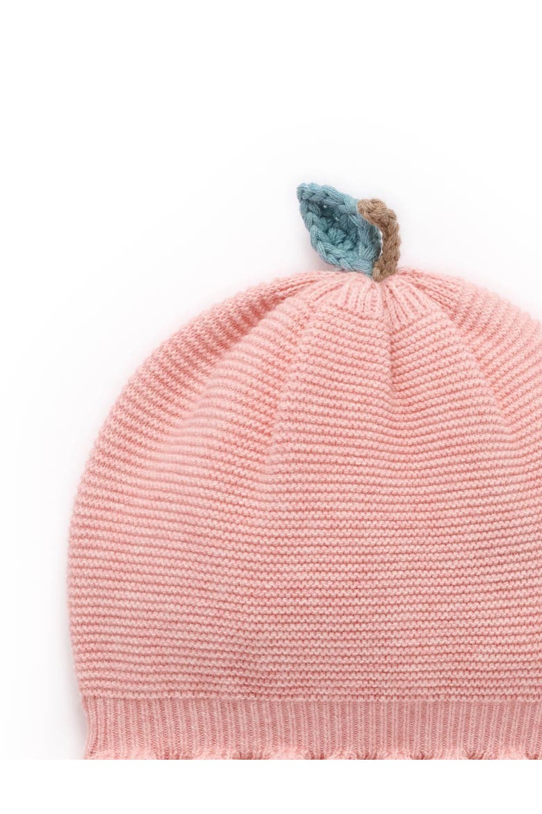 Flower Knitted Hat, Alternate, color, Blush Melange