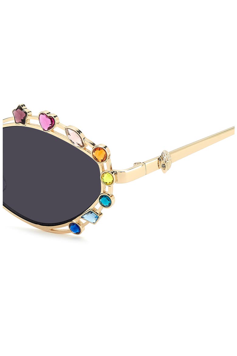 54mm Rectangular Sunglasses, Alternate, color, YELLOW GOLD/ GREY