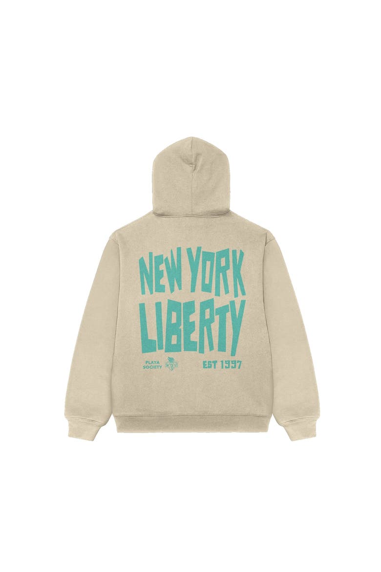 Unisex Playa Society  Oatmeal New York Liberty Established Hoodie, Alternate, color, Oatmeal