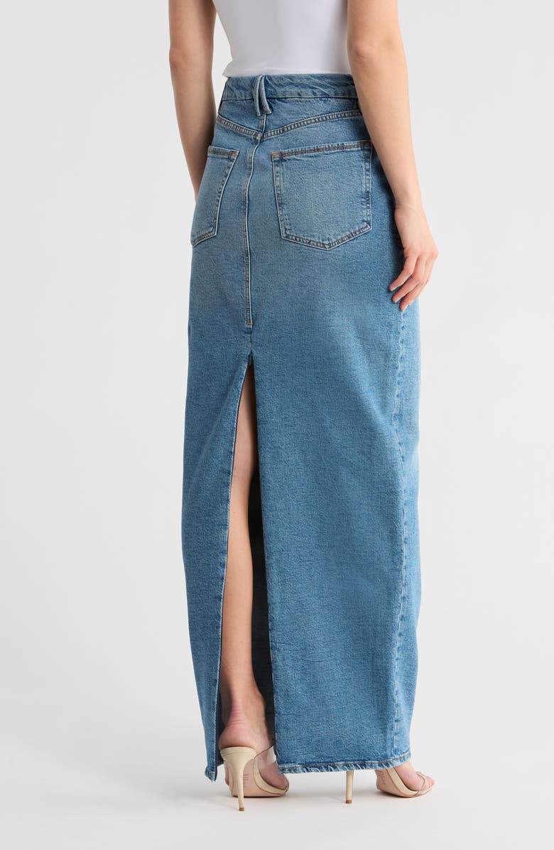 Good American Denim Maxi Skirt, Alternate, color, Indigo599
