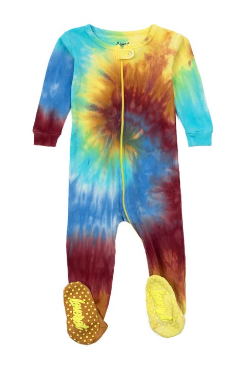Rainbow Tie Dye Footed Pajamas