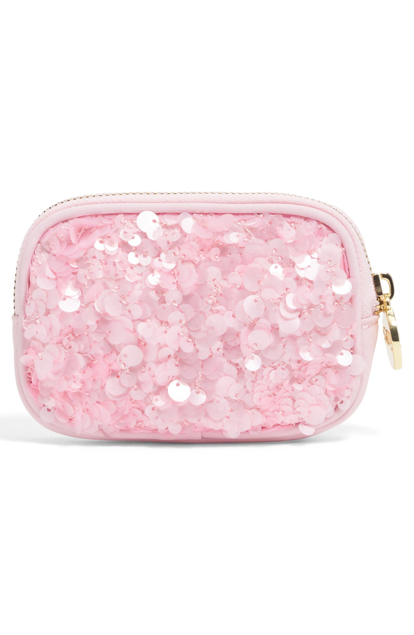 Stoney Clover Lane Micro Sequin Pouch, Alternate, color, Pink