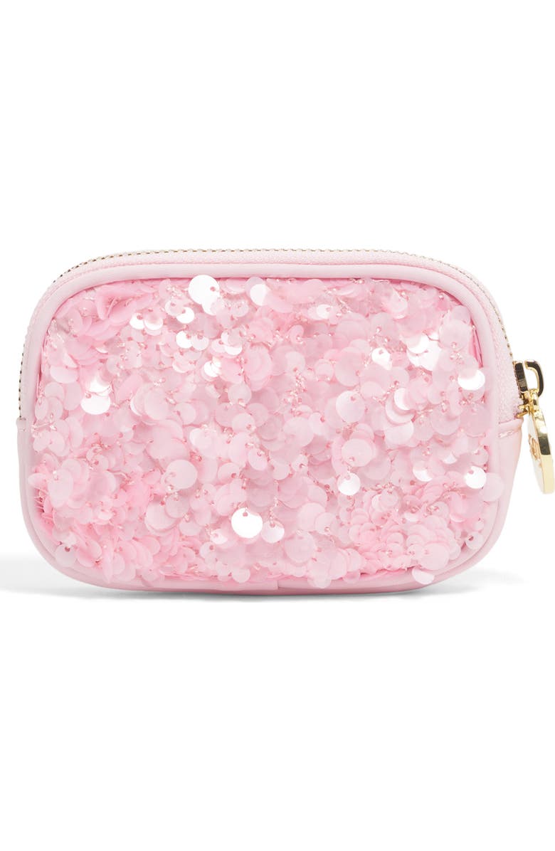 Stoney Clover Lane Micro Sequin Pouch, Alternate, color, Pink