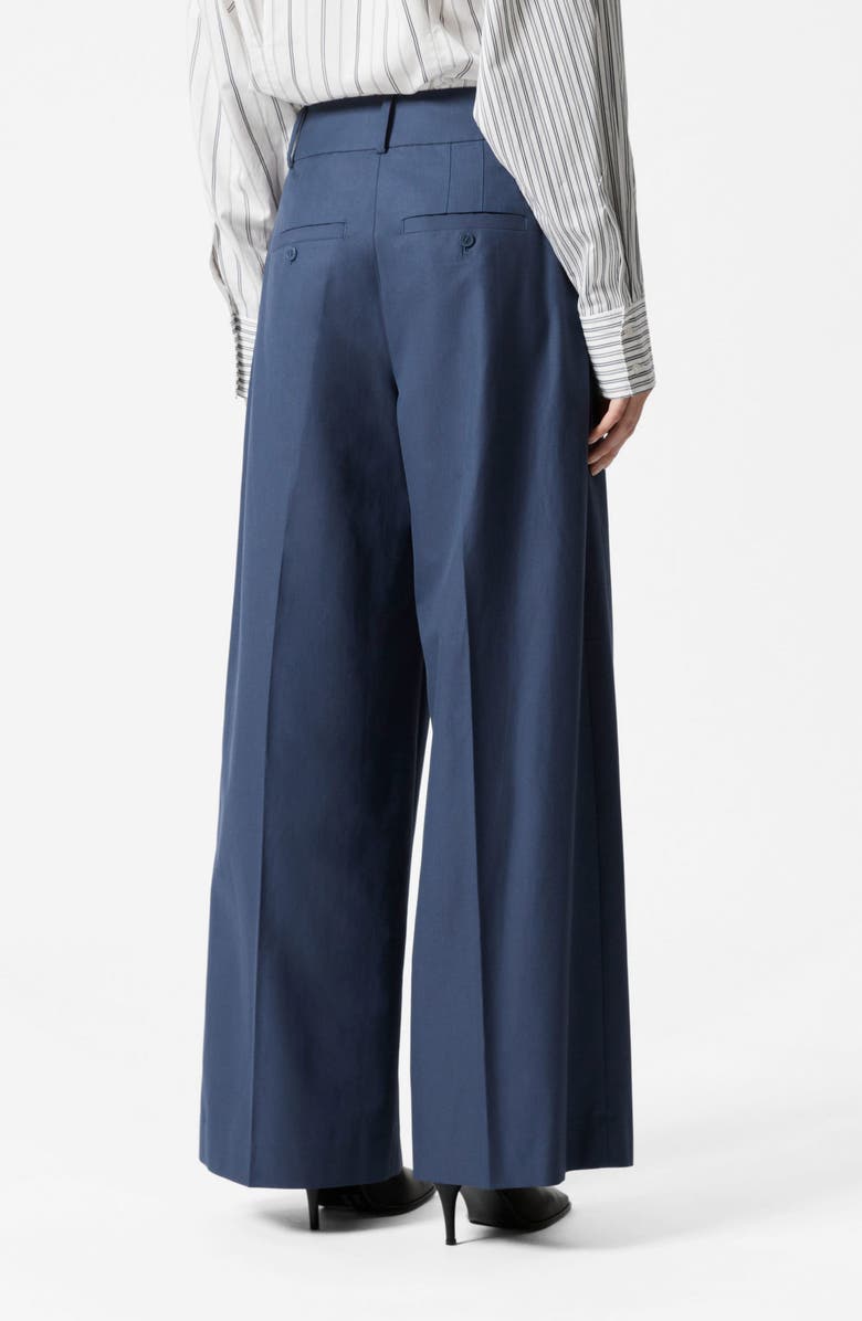 & Other Stories Pleated Wool & Cotton Trousers, Alternate, color,