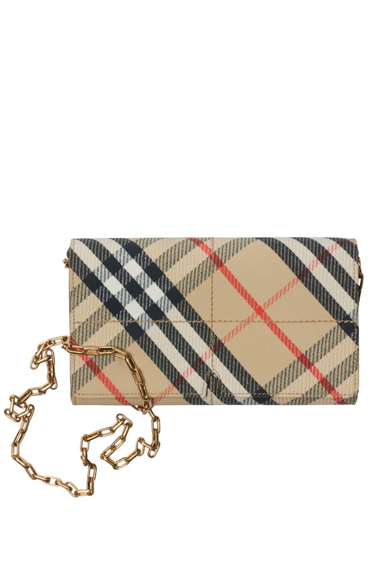 Burberry Snip Chain Strap Wallet, Main, color, 