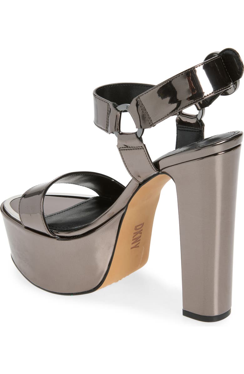DKNY Shila Platform Sandal, Main, color, Dark Gunmetal