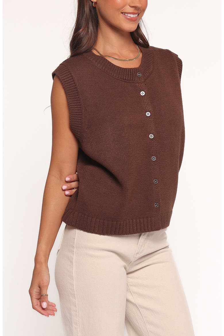 Sweater Vest, Alternate, color, DARK CHOCOLATE