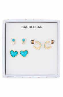 Better in Blue Set of 3 Stud & Huggie Hoop Earrings