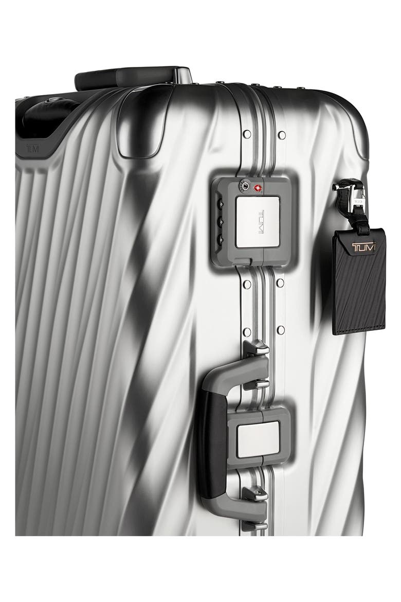 19 Degree Aluminum Large Checked Luggage, Alternate, color, SILVER