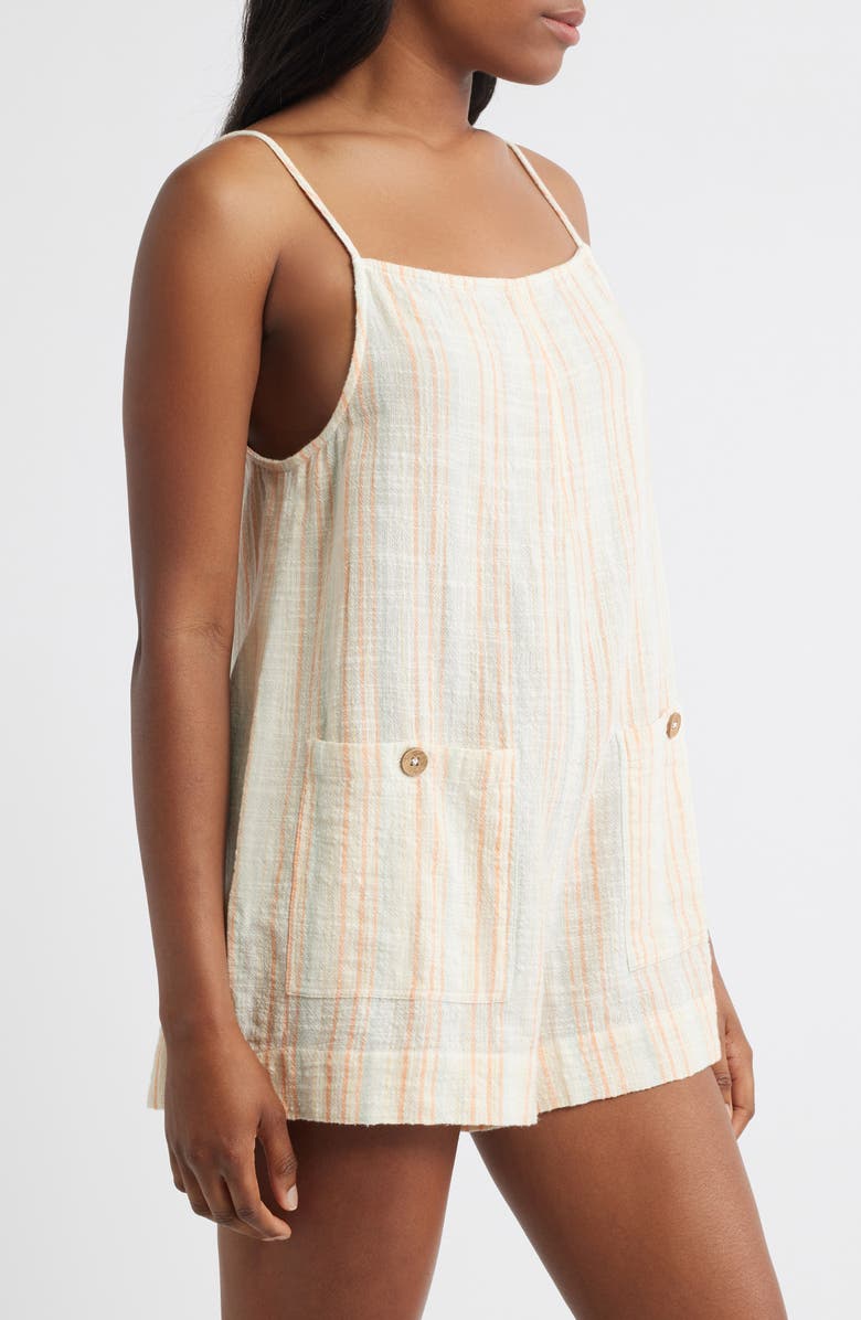 Rip Curl Classic Surf Stripe Romper, Alternate, color, Ivory Multi