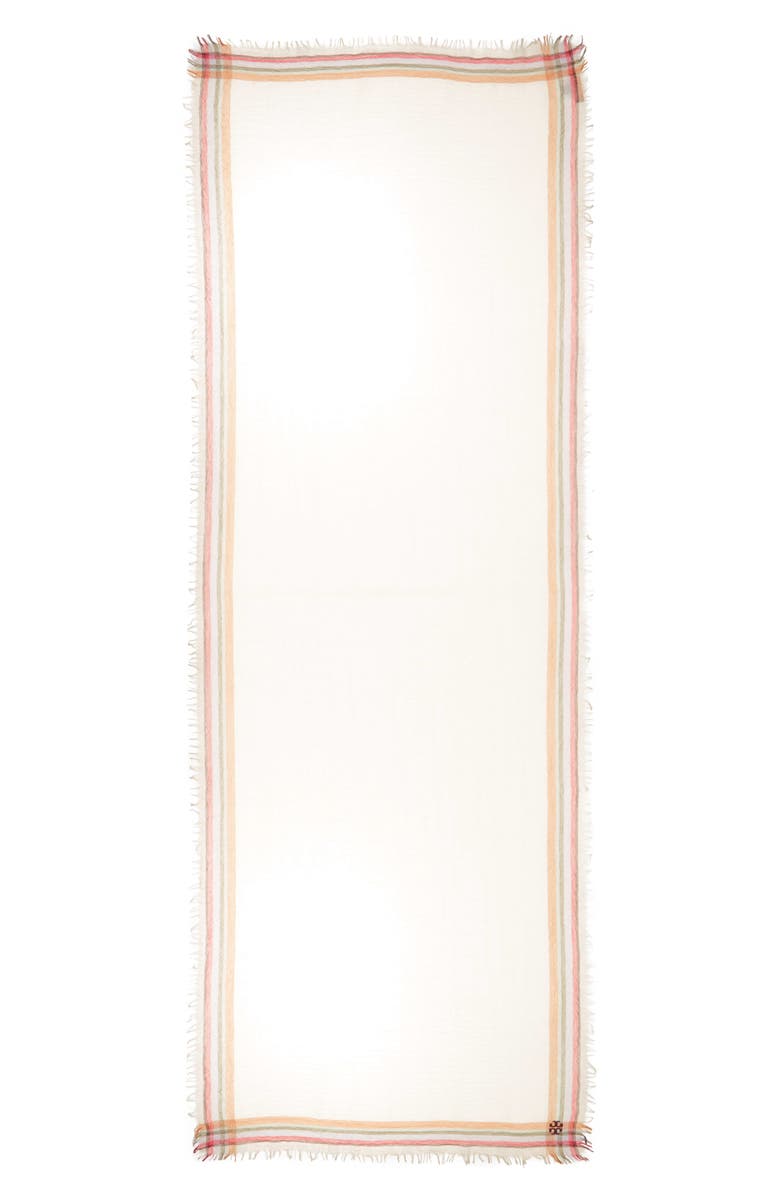 Tory Burch 'Signature' Wool Scarf, Alternate, color,