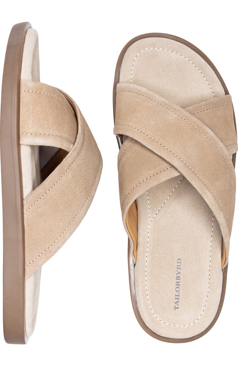 TailorByrd Eastport Crisscross Sandal, Alternate, color, Taupe