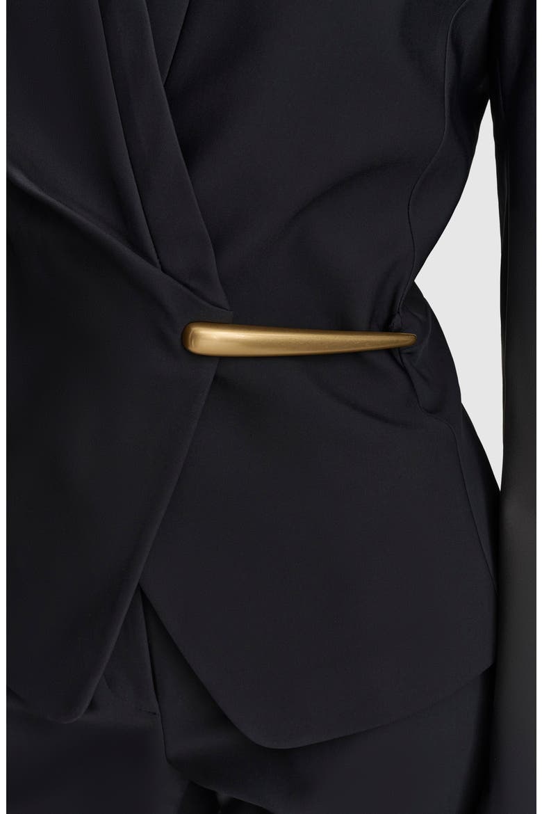 Wrap Blazer, Alternate, color, BLK