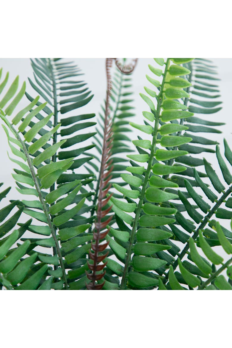 16-in Artificial Boston Fern Plant in Decorative Cement Planter, Alternate, color, Green