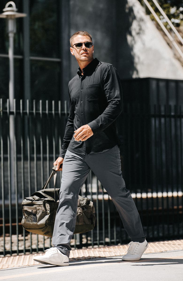 Western Rise X Performance Cotton Blend Button-Down Shirt, Alternate, color, 