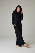 eavolu Baikal Eco-Luxe Fleece Wide-Leg Long Pant - Cloud-Soft Comfort