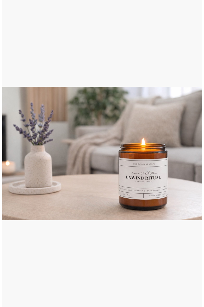 Unwind Ritual: Lavender Non-Toxic Luxury Candle, Alternate, color, None