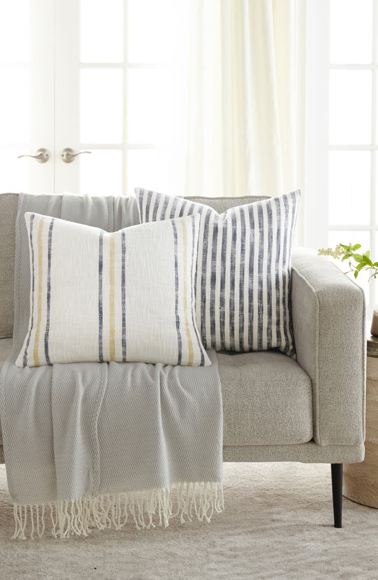 HOMESPUN Assorted 2-Pack Accent Pillows, Alternate, color, Charcoal/ Mustard