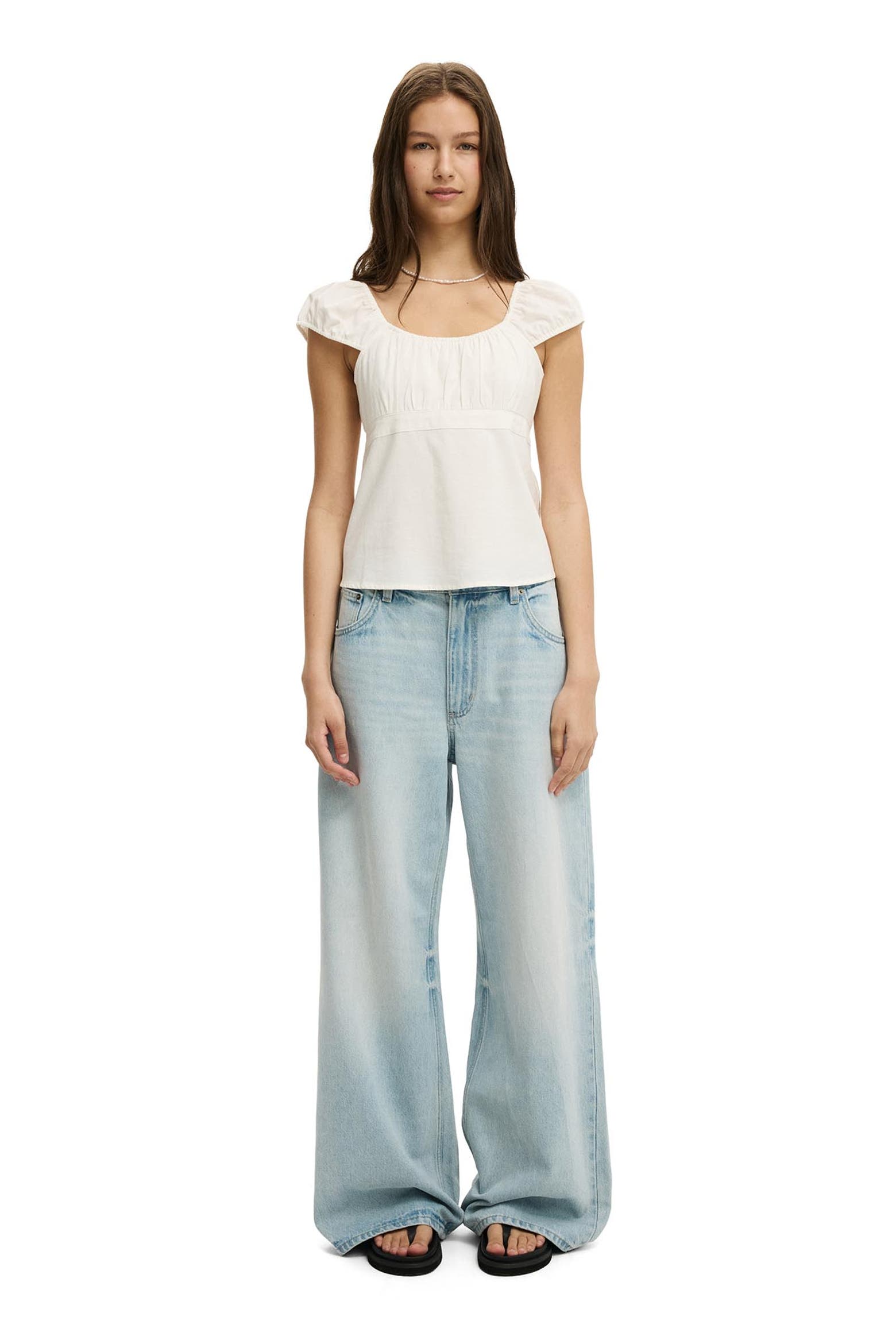 Ladies Back Cotton On Women's Tie Back Babydoll Top (Women) | Nordstrom