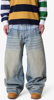 mnml Mega Baggy Layered Denim Jeans