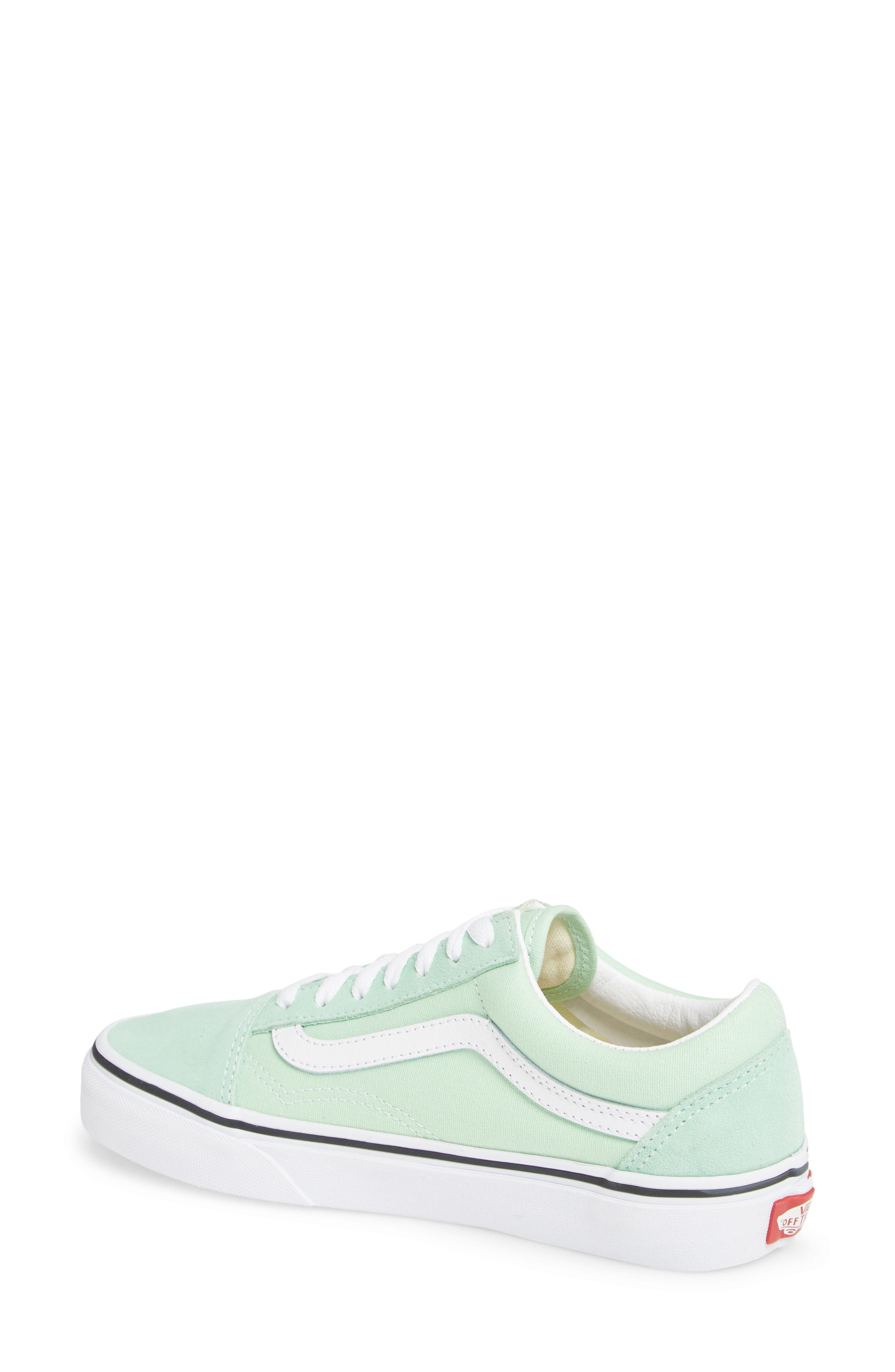 Old Skool Sneaker, Alternate, color, GREEN ASH/ TRUE WHITE
