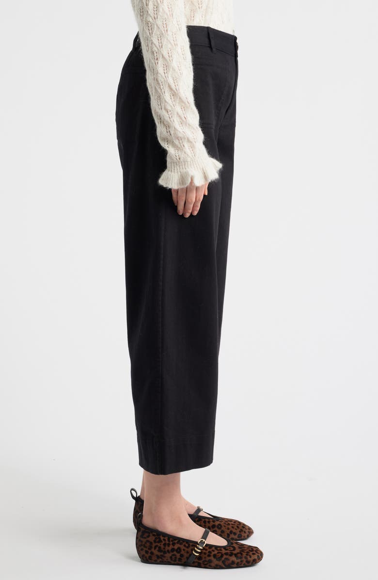 Treasure & Bond Patch Pocket Wide Leg Pants, Alternate, color, Black