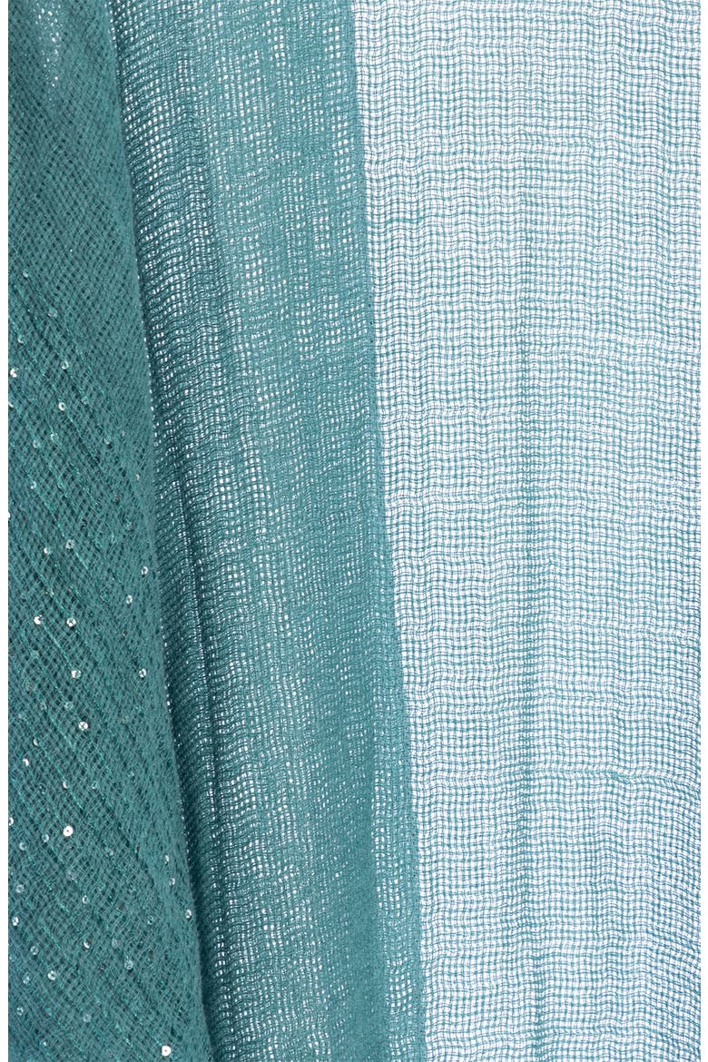 Sequin Embellished Ruana, Alternate, color, TURQUOISE