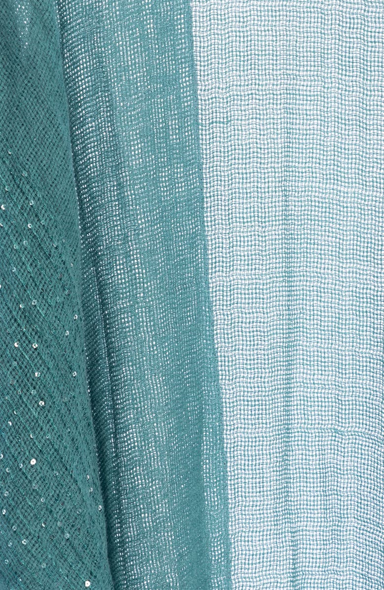 SAACHI Sequin Embellished Ruana, Alternate, color, Turquoise