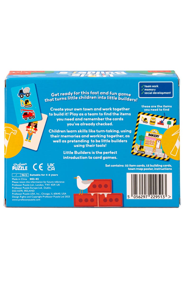 Professor Puzzle Little Builders Memory 
Collection Card Game, 4+, Alternate, color, Multicolored
