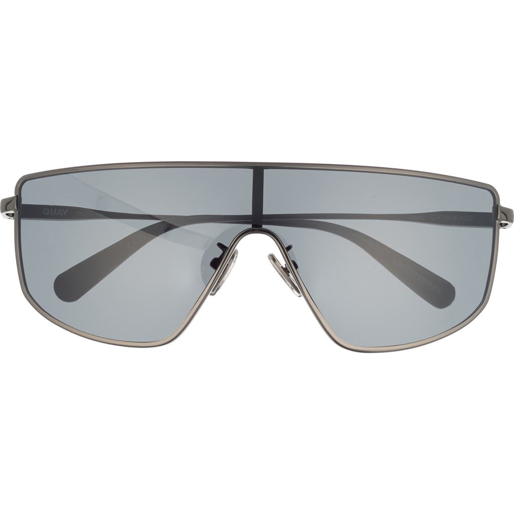Quay Entourage 138mm Gradient Shield Sunglasses In Blue