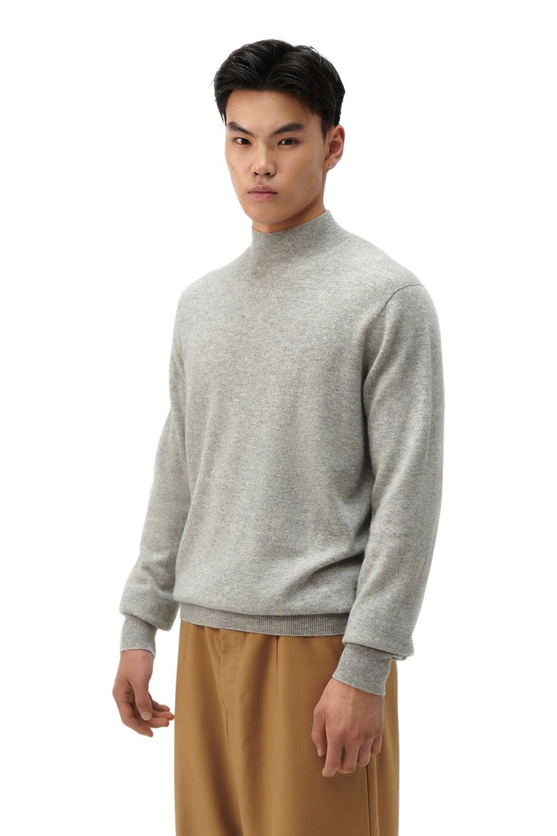 Essential Mock Neck Cashmere Sweater, Alternate, color, dawn blue