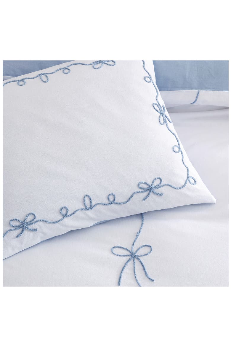 Sasha Bows Duvet Cover & Sham Set, Alternate, color, BLUE