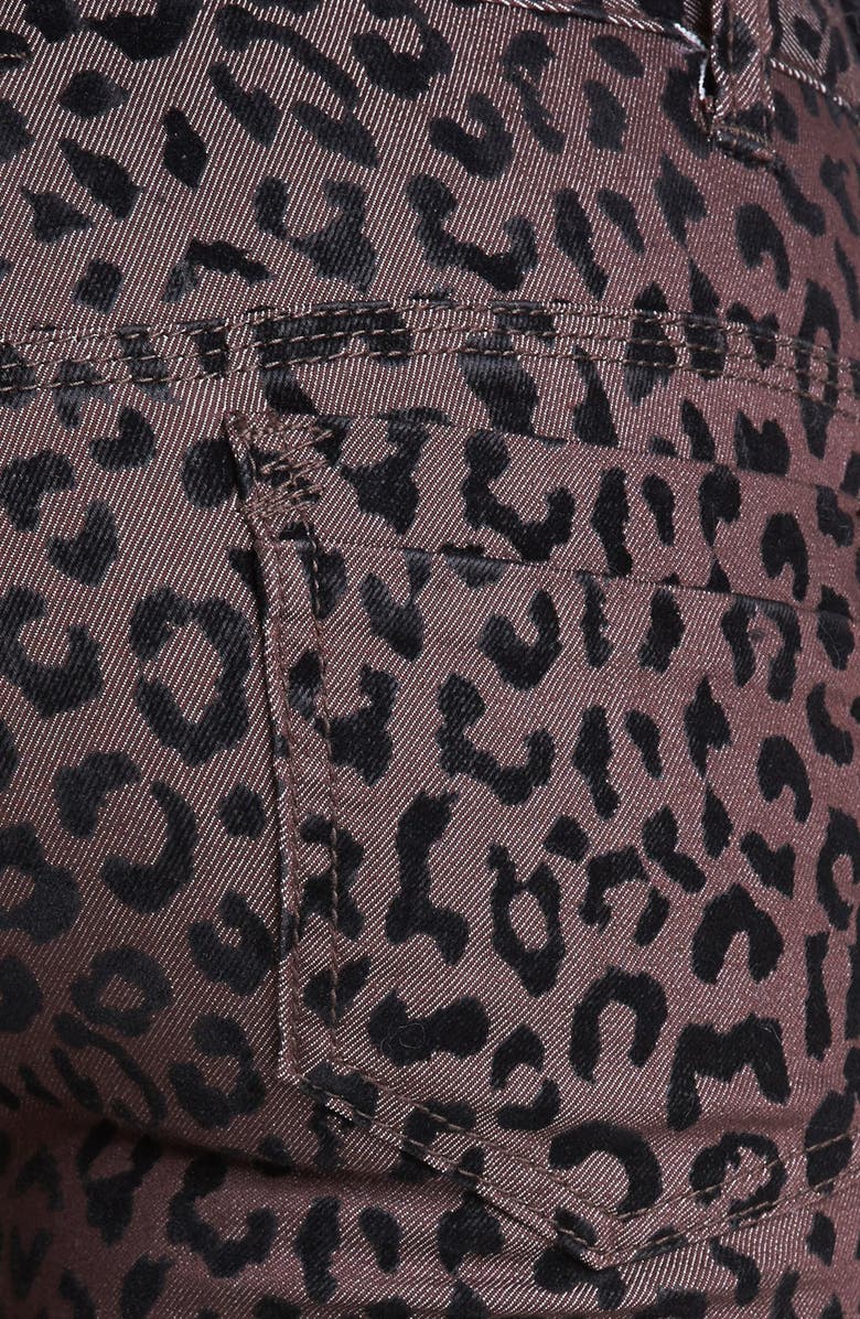 Free People Leopard Flocked Ankle Pants, Alternate, color, 