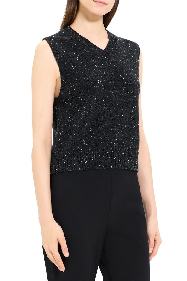Marled Wool & Cashmere Sweater Vest, Alternate, color, CHARCOAL MULTI - QDY