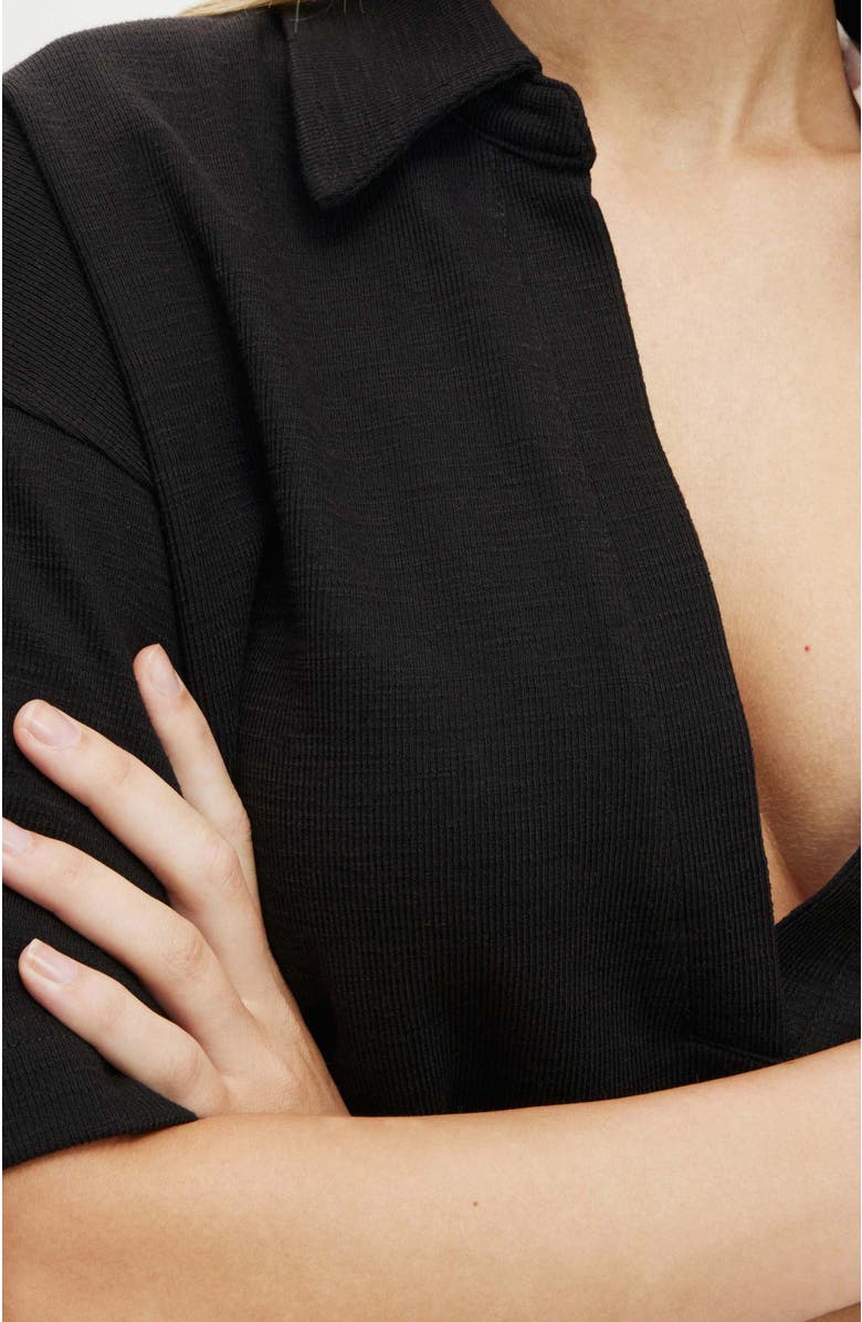 COTTON ON BODY Rib Beach Polo Top, Alternate, color, 