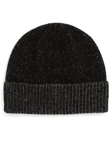 Frye knit beanie black with white trim FDNY Black Knit Hat - FDNY Shop main image 3