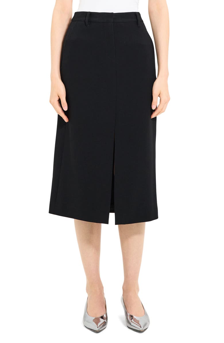 Theory Front Vent A-Line Skirt, Main, color, 