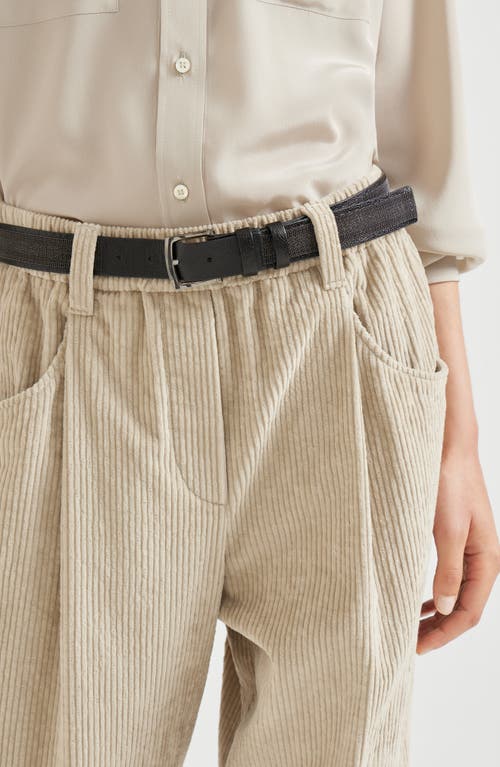 Brunello Cucinelli Corduroy Baggy Trousers In Neutral