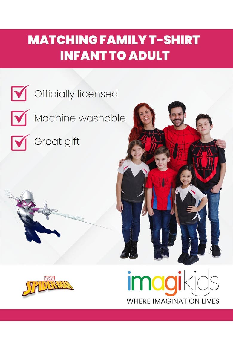 Spider-Man Short Sleeve T-Shirt, Alternate, color, White Ghost Spider