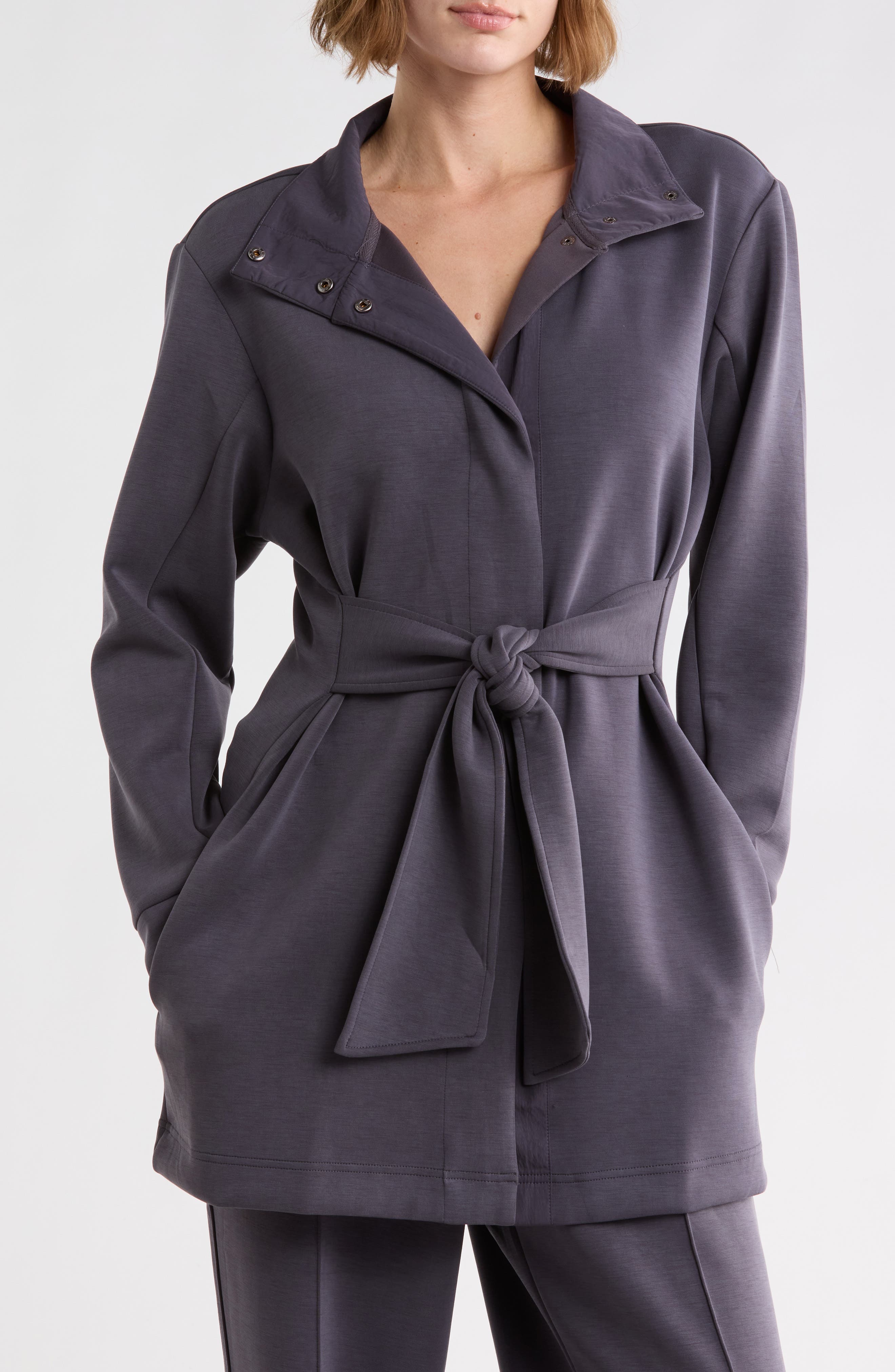 Softlite Funnel Neck Belted Cardigan