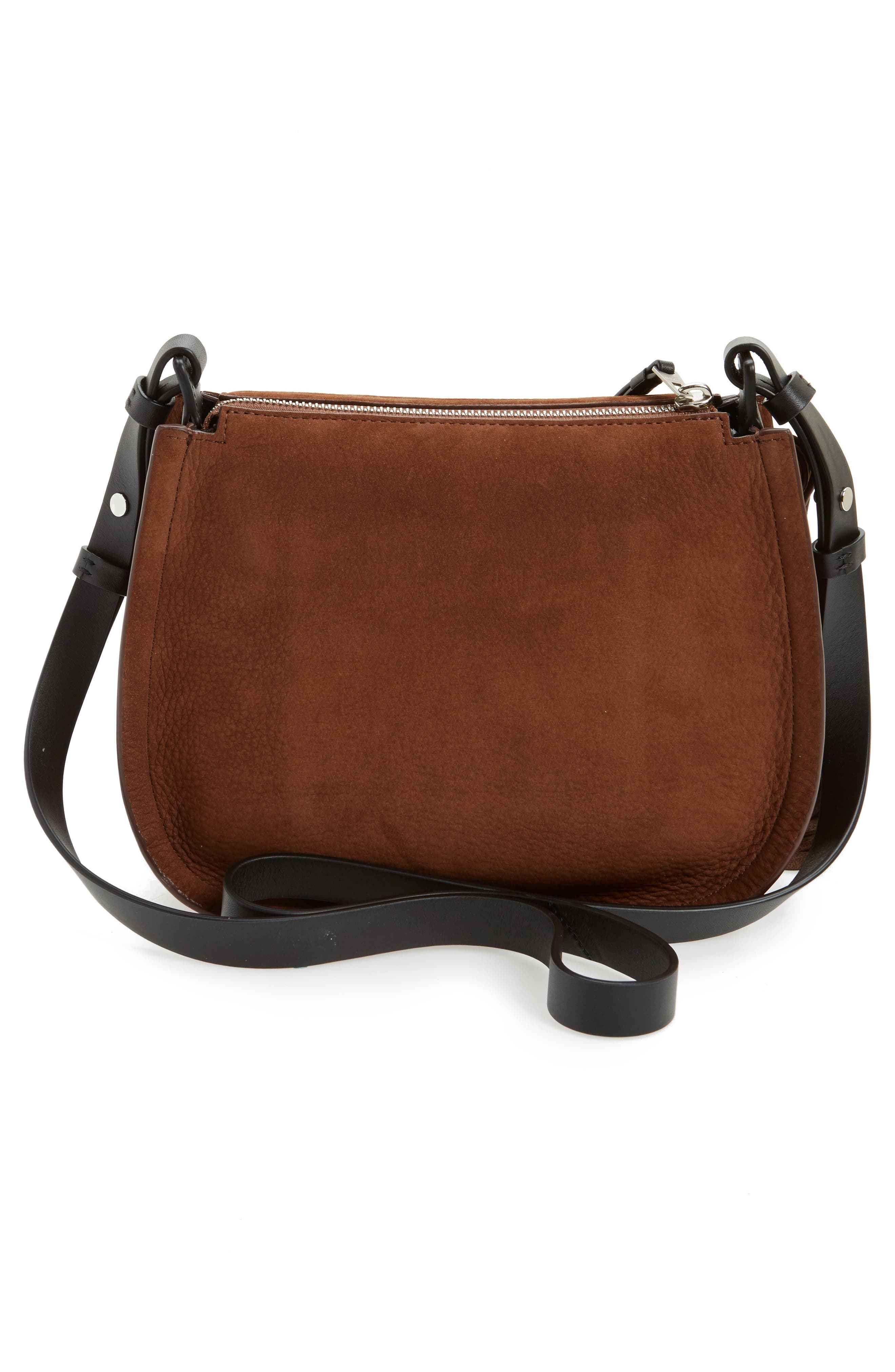 AllSaints Mori Suede Crossbody Bag, Alternate, color, 