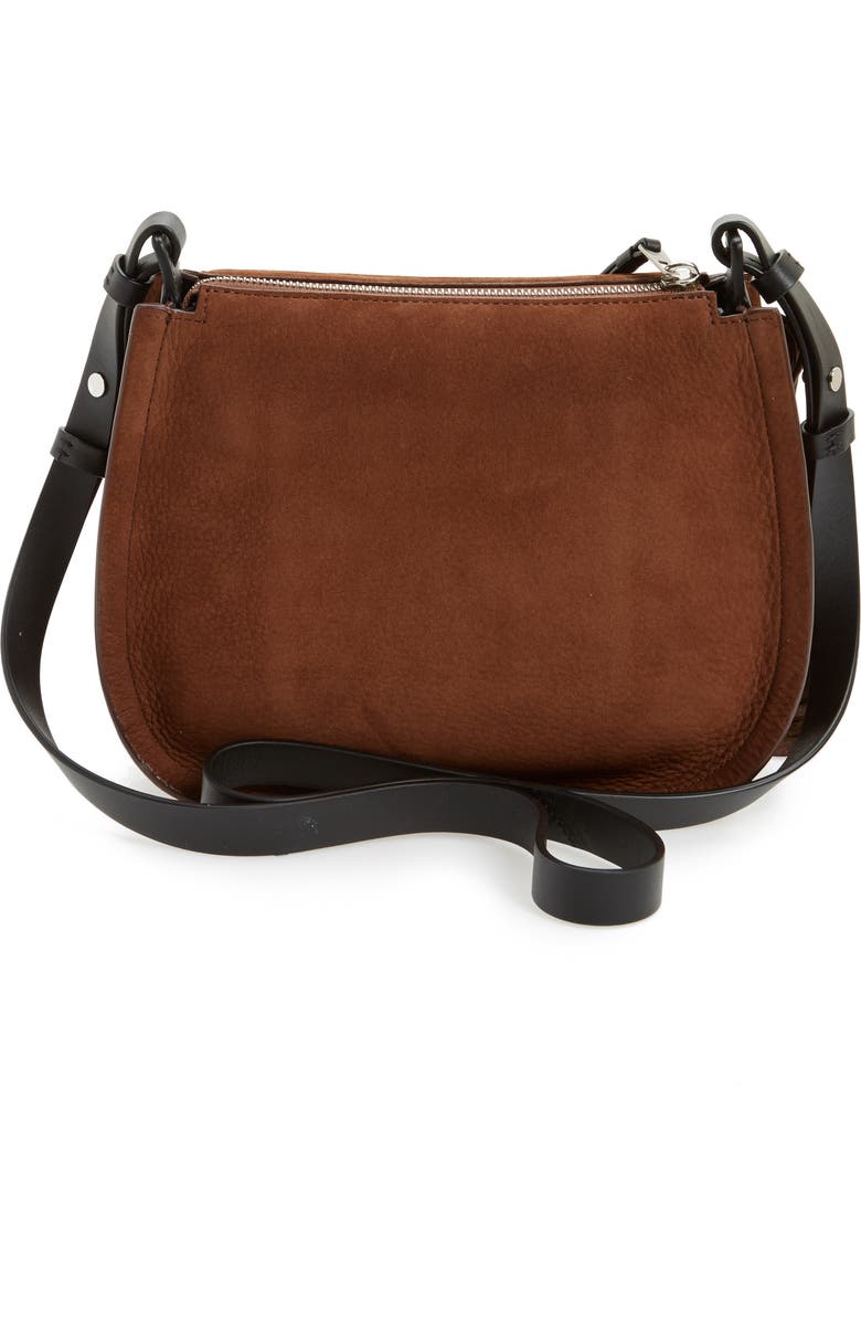 AllSaints Mori Suede Crossbody Bag, Alternate, color,