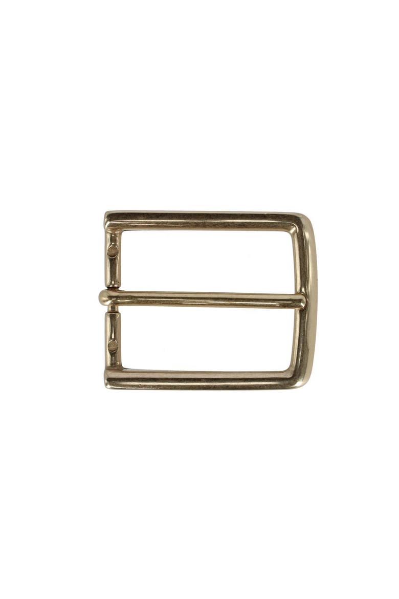 35mm Italian Solid Brass Simple and Classic Harness Belt Buckle, Main, color, Polished Brass