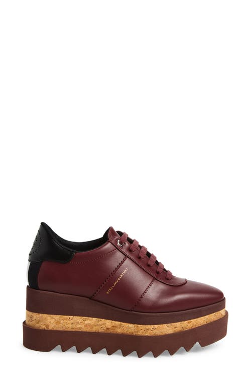Stella Mccartney Sneakelyse Sneakers In Bordeaux Polyuretan In Multi