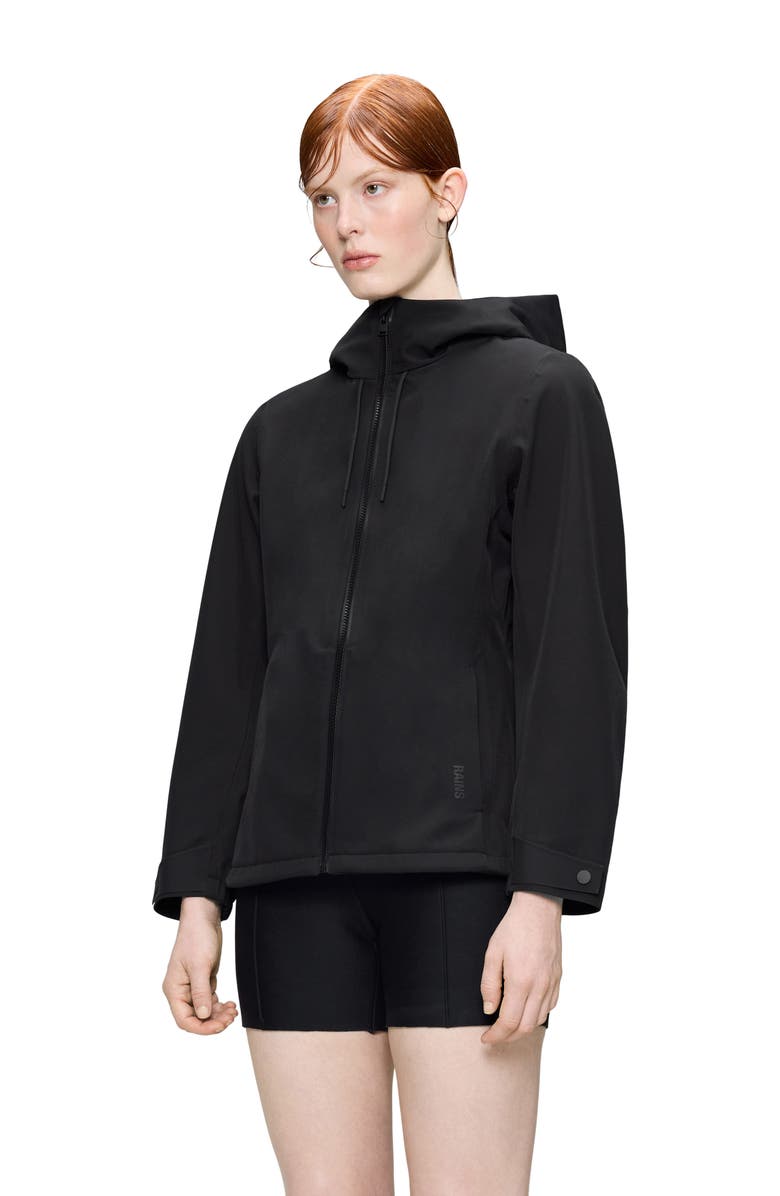 Rains Suva Waterproof Softshell Jacket, Alternate, color, Black